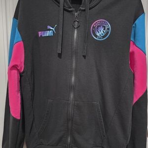 Puma Black and Pink Manchester City Hoodie